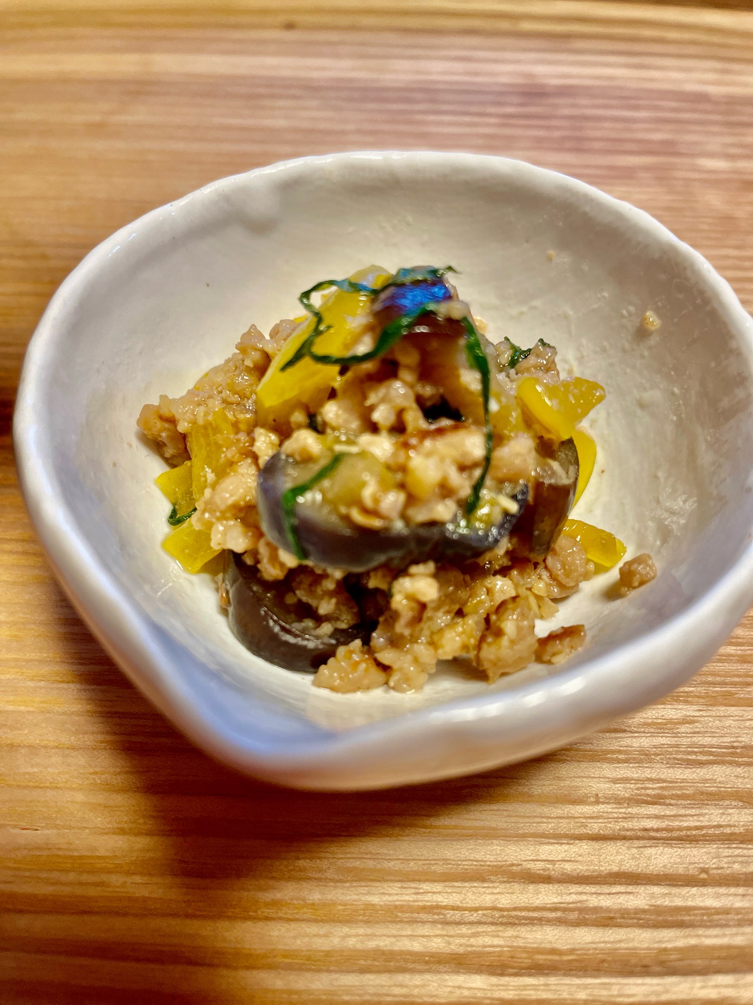 ピリっとからい野菜肉味噌