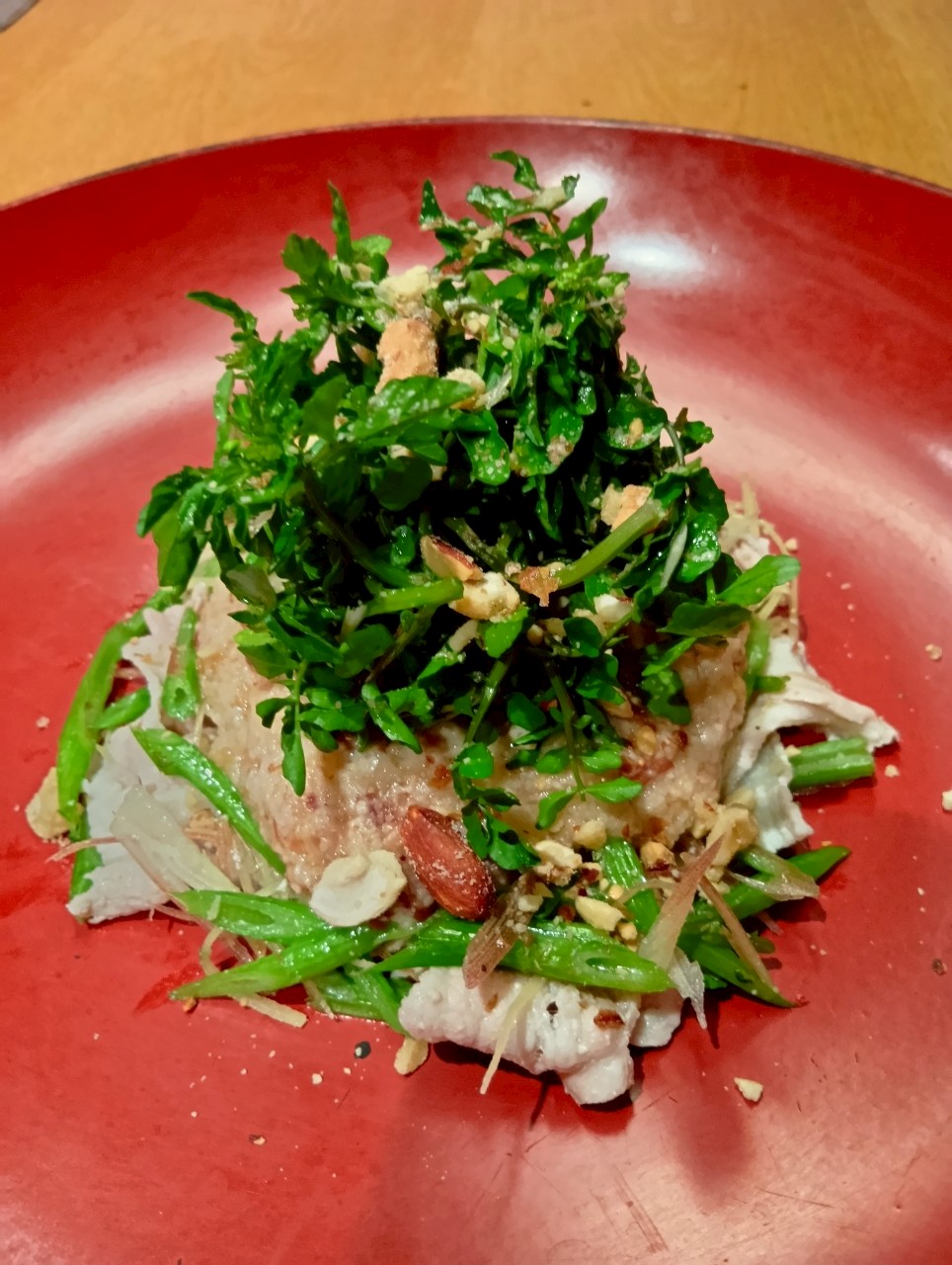 米が進むクレソンと豚バラ肉のとろしゃぶ