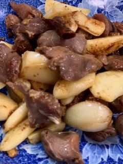 ピリ辛砂肝ニンニク炒め