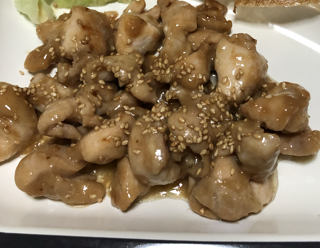 とりもも甘しょっぱ炒め