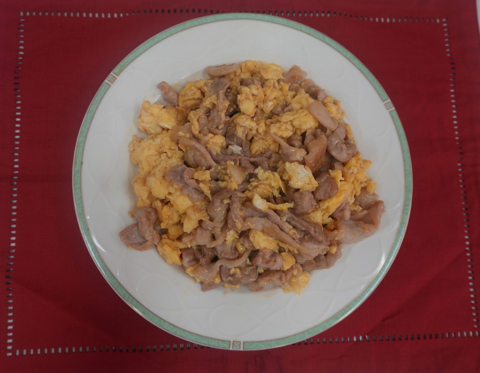 豚肉と卵の甘辛炒め